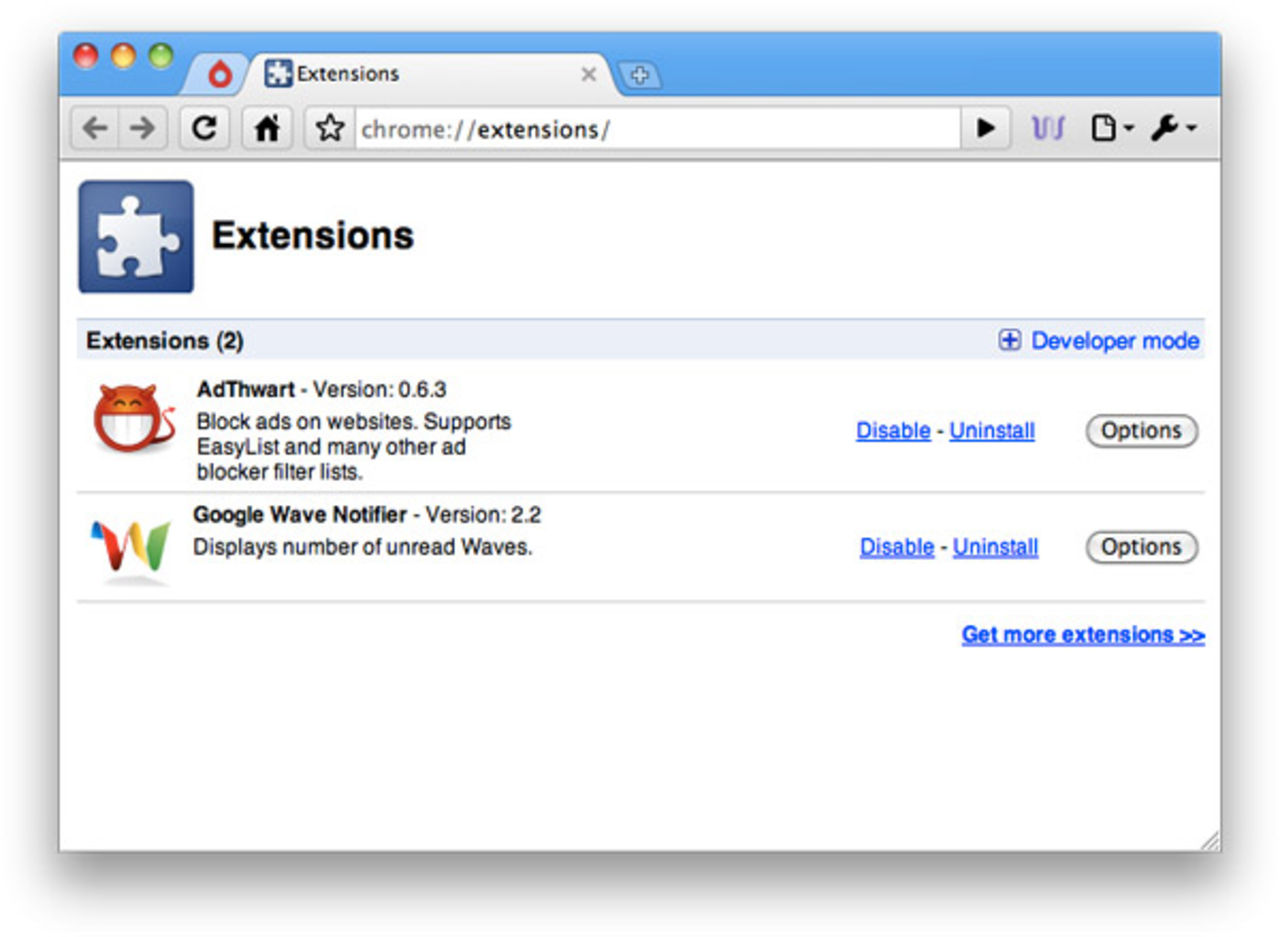 Chrome för Mac nu med extensions