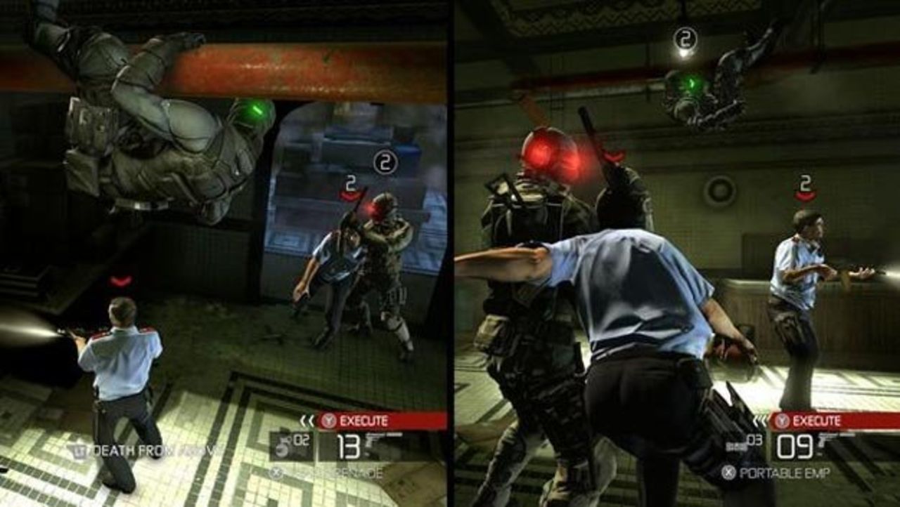 Split-screen i Splinter Cell: Conviction