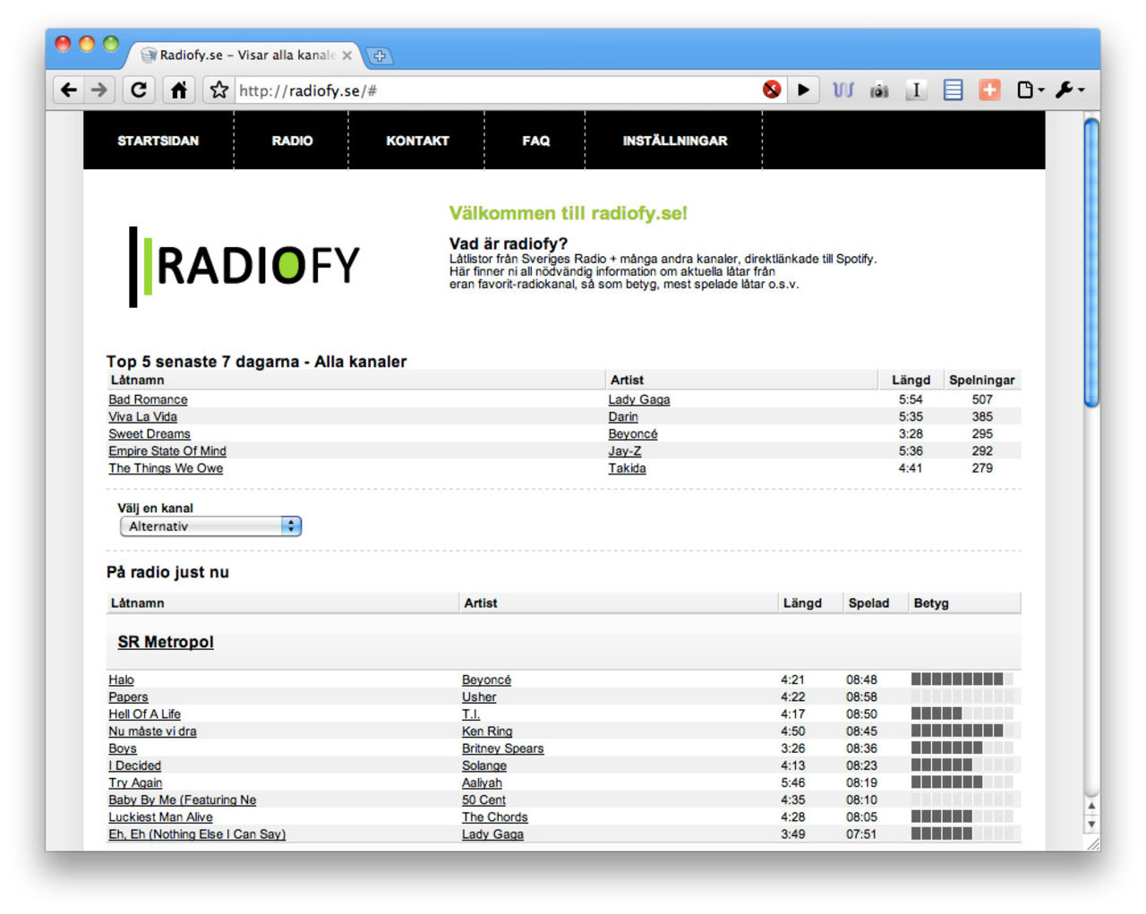Radio + Spotify = Radiofy