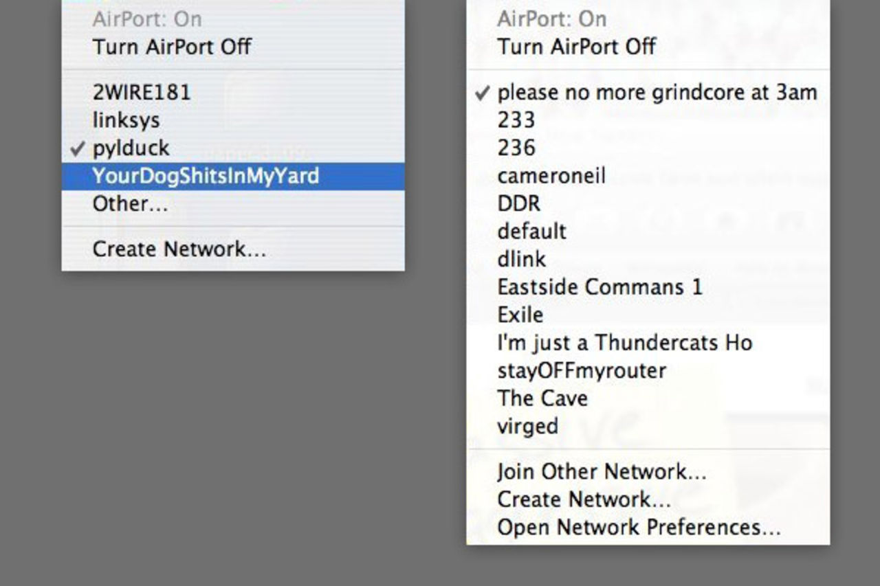 Sköna namn på WiFi-nätverk