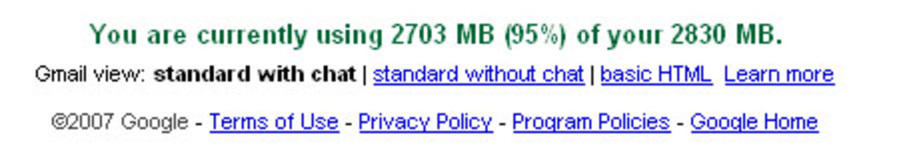 3,47GB lagring på GMail inom fem år?