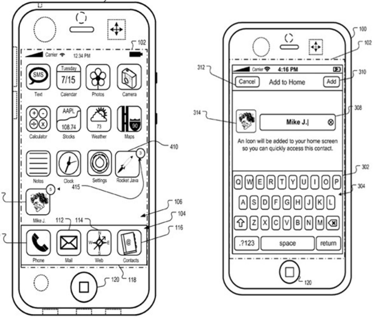 Funktionen som Apple patenterade