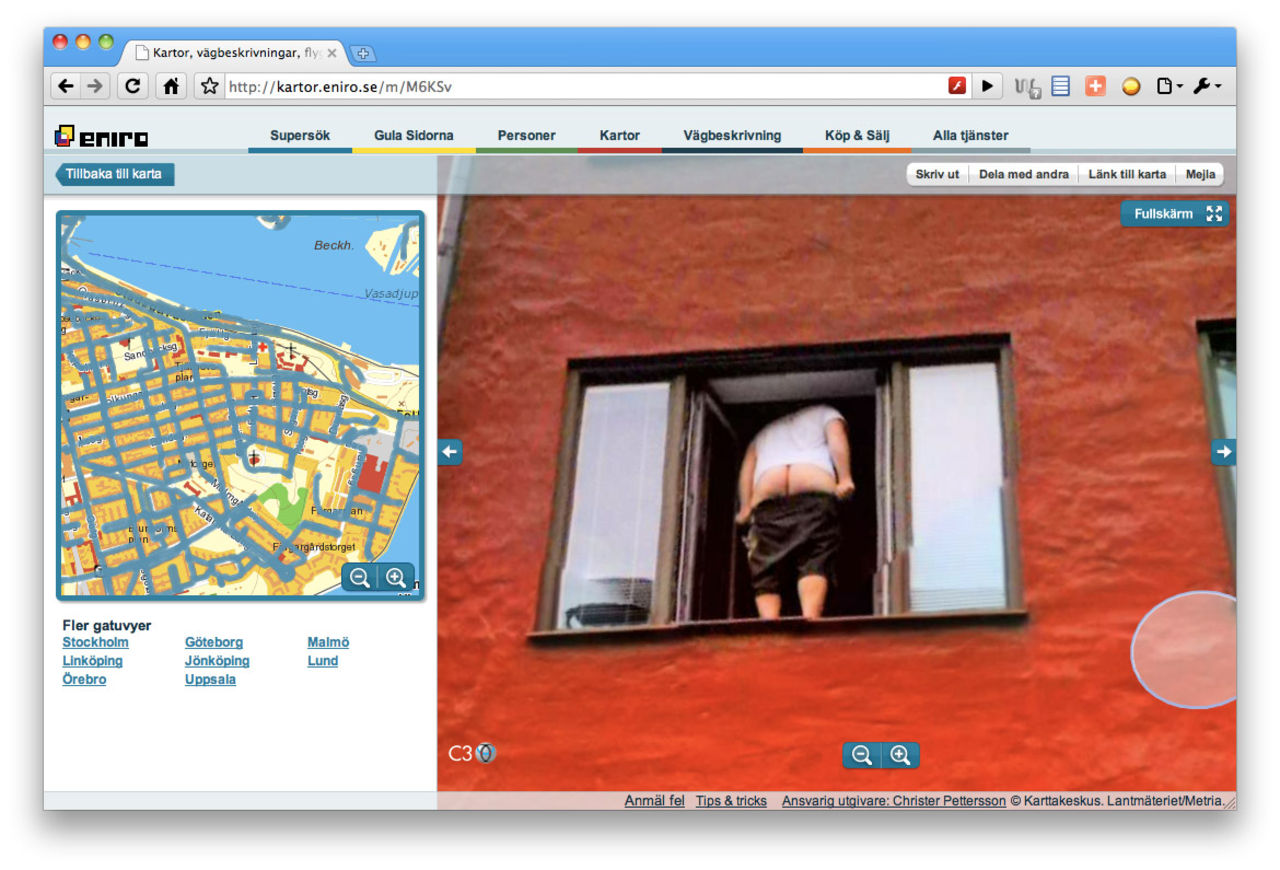 Vad gör den där rumpan på Eniro?