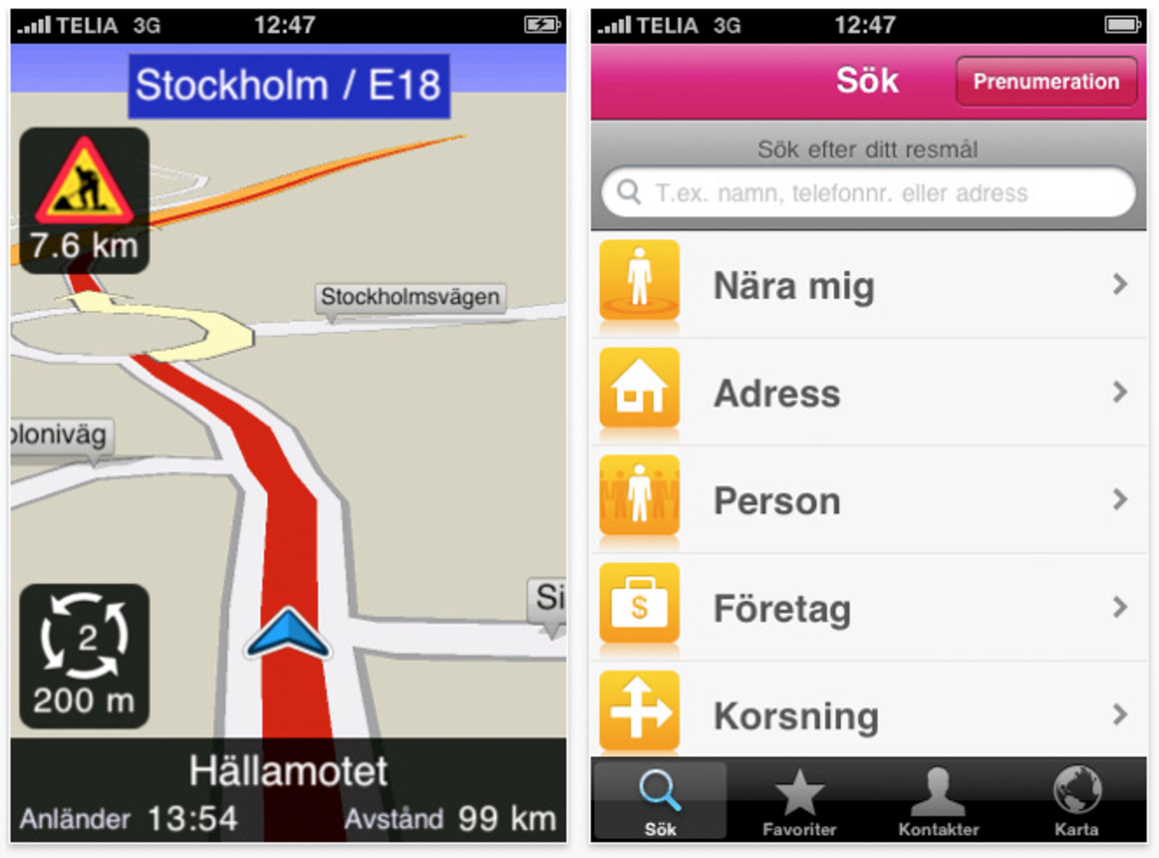 Telia släpper navigerings-app till iPhone