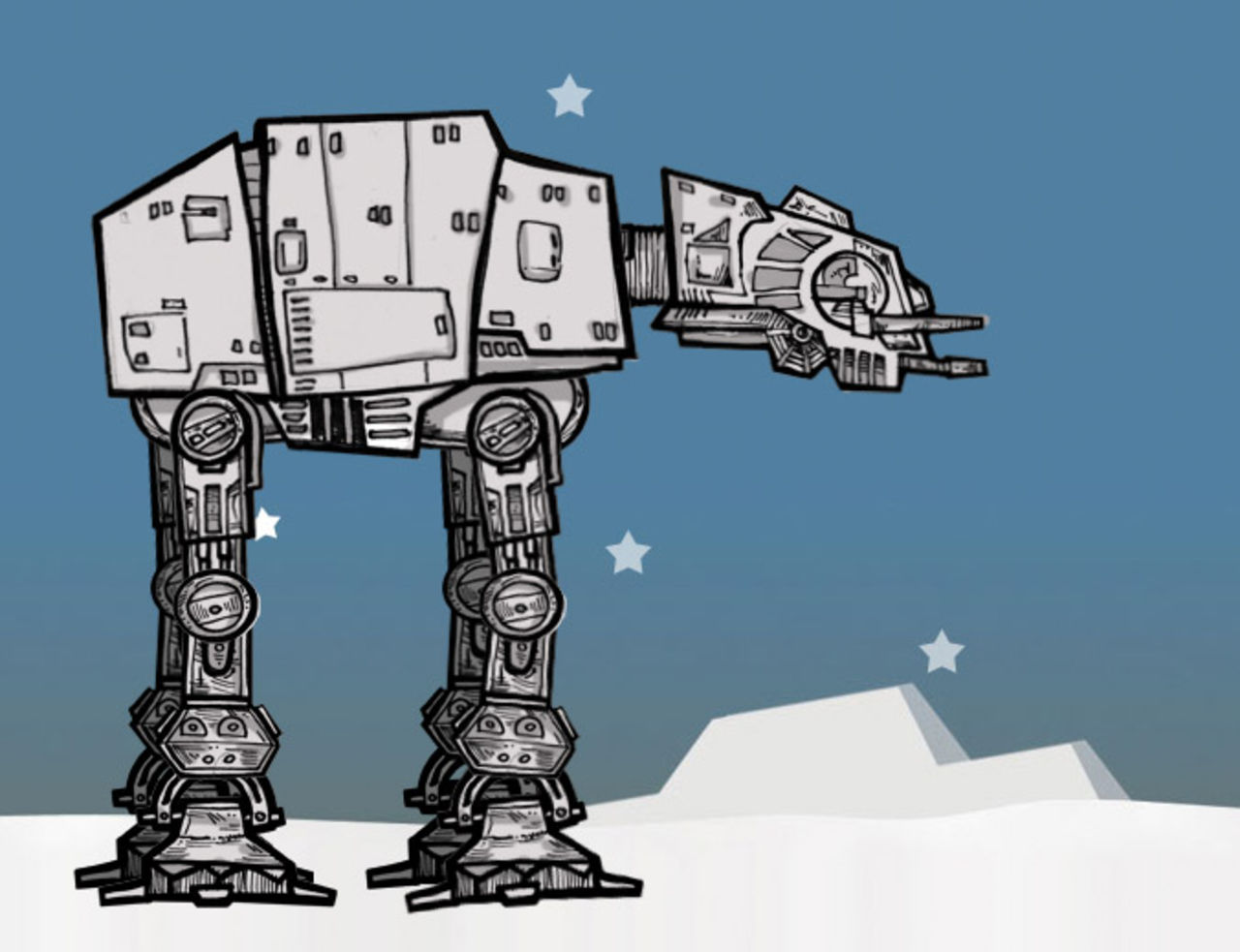 Vandrande AT-AT gjord i CSS