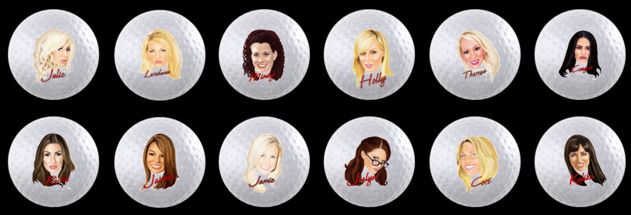 Tiger Woods älskarinnor på golfbollar