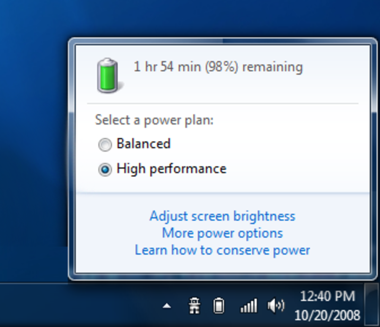Windows 7 har inga problem med batterier i bärbara datorer