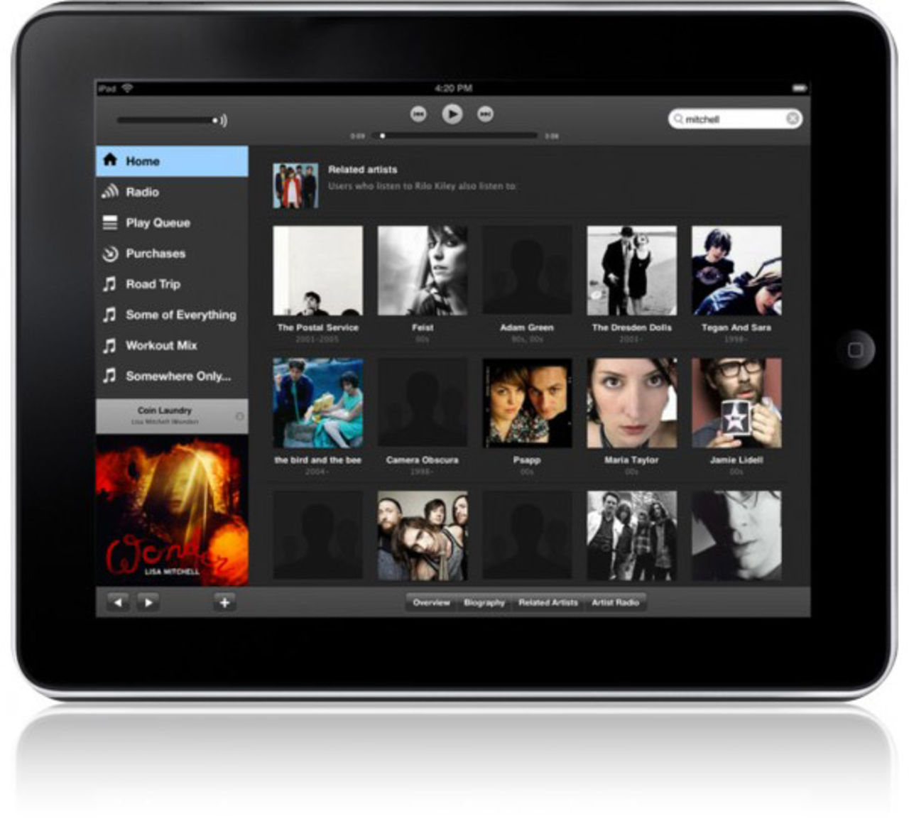 Så här skulle Spotify för iPad kunna se ut