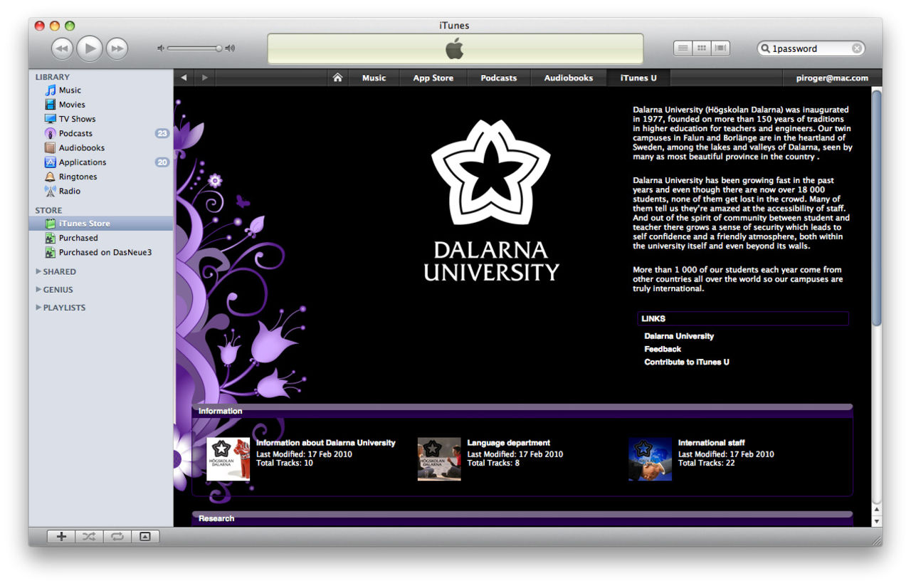Dalarnas Universitet på iTunes U