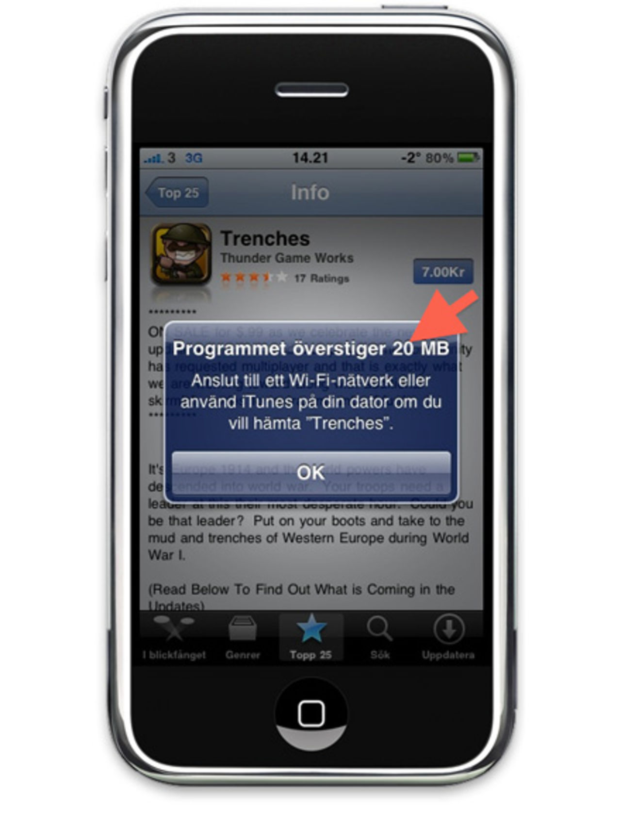 Apple ökar 3G-gräns från 10 MB till 20 MB