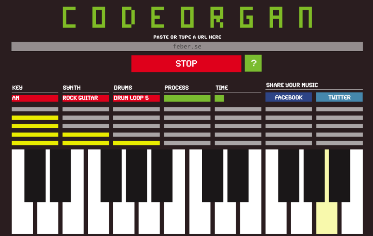 Codeorgan gör musik av din hemsida
