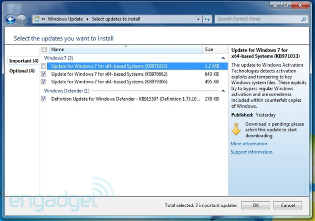 Windows 7s uppdatering av WAT är släppt