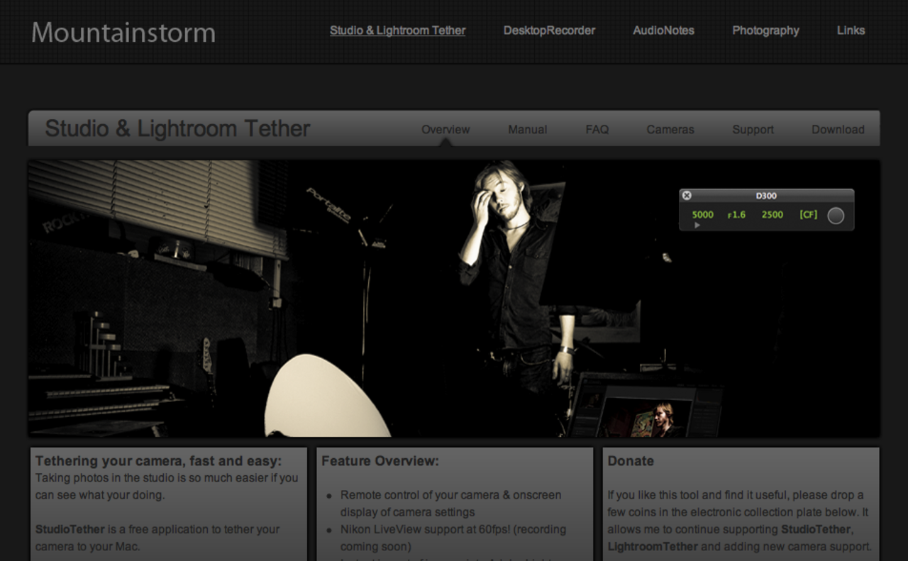 Skjut tethered i Lightroom