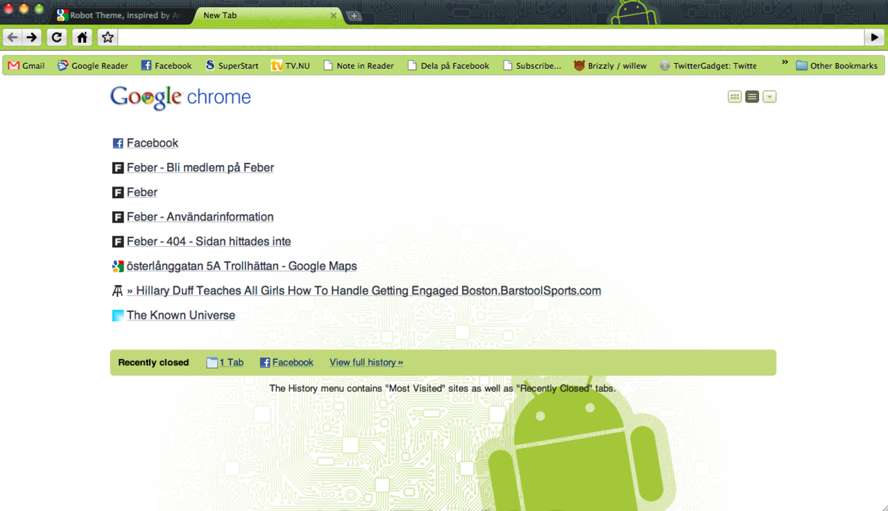 Android-skin till Chrome