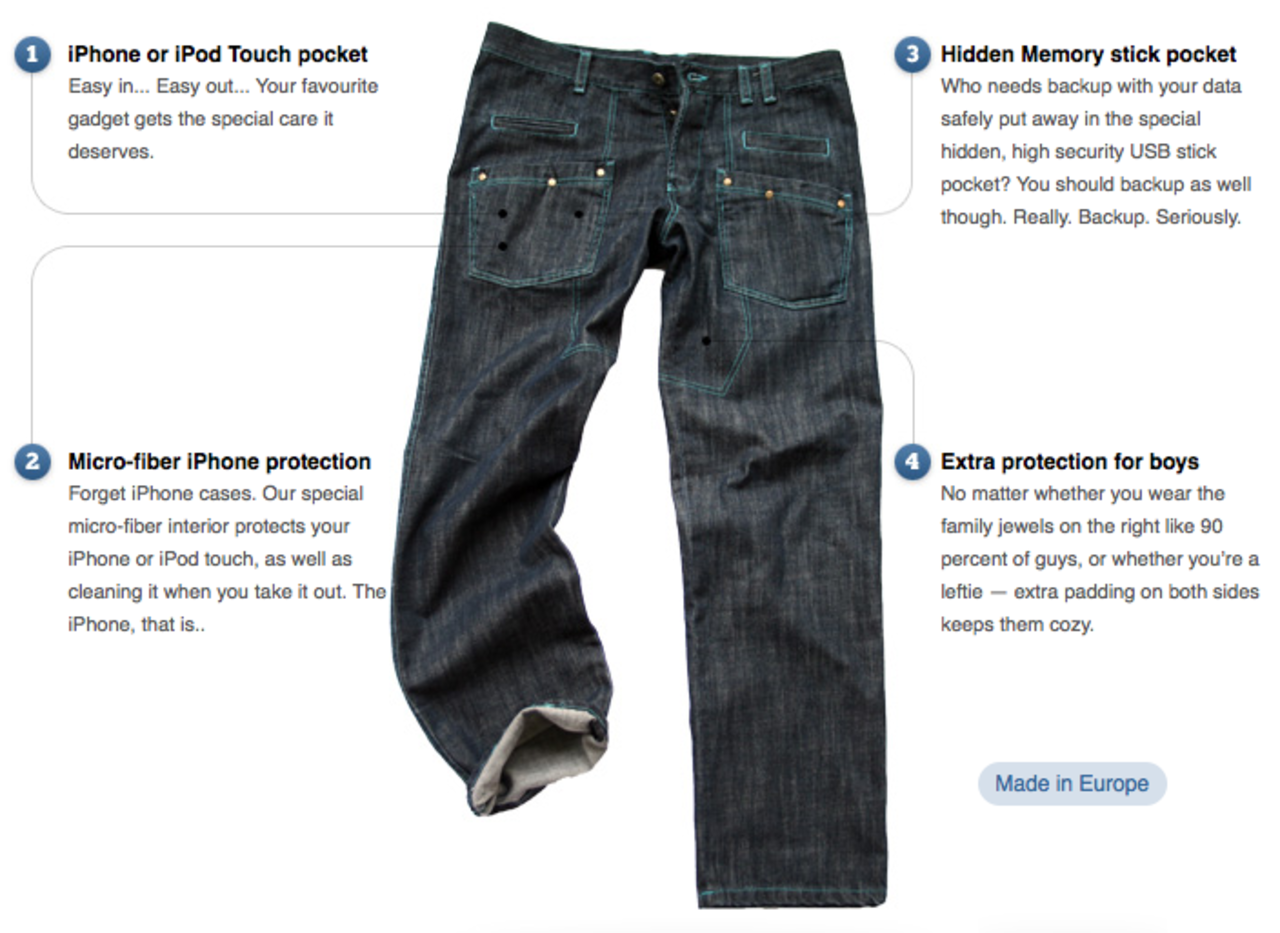 WTFJeans med plats för alla prylar