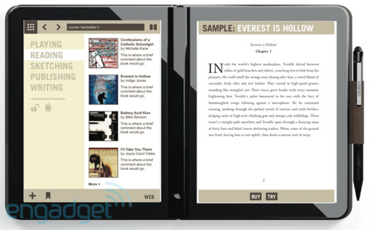Microsoft Courier - dubbla iPads