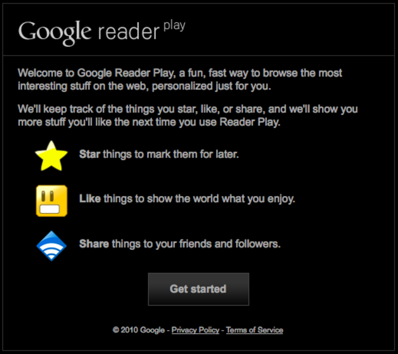 Google Reader Play