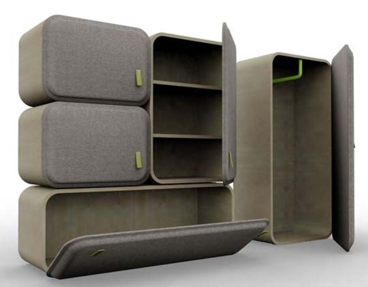 Grått och lime i barnrummet