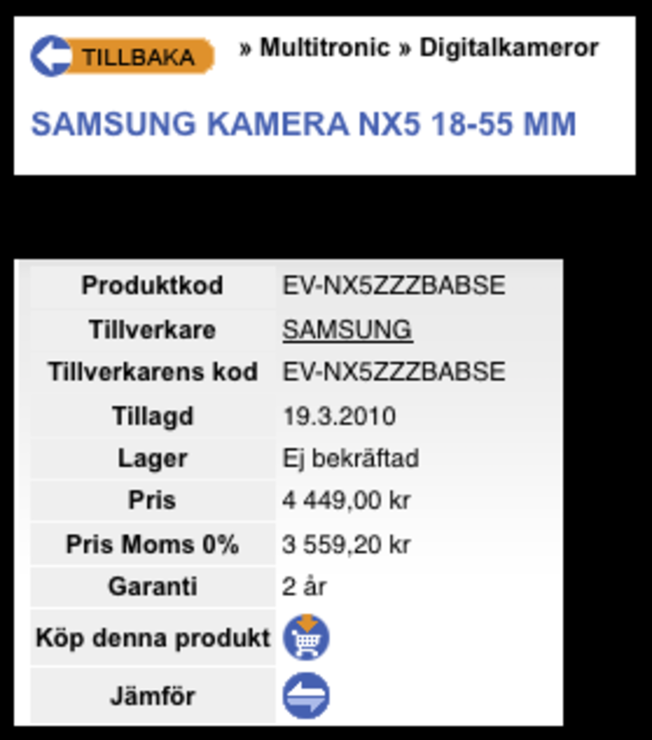 Budgetvariant av Samsung NX10 på gång?