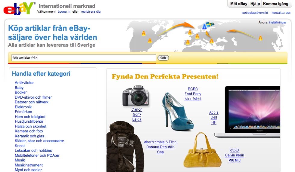 Ebay se svenska