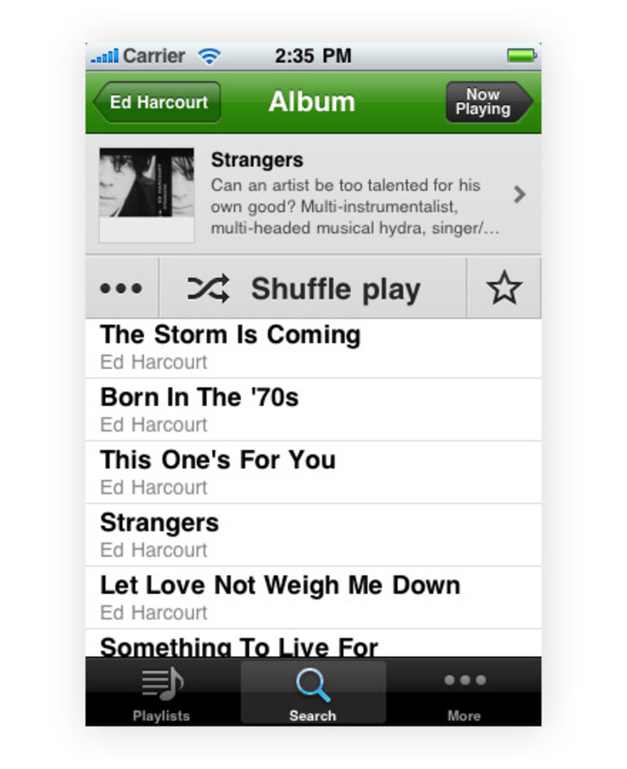 Uppdatering av Spotify för iPhone kommer snart