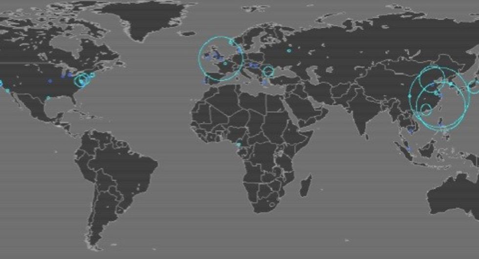 Shaoxing i Kina sprider mest malware