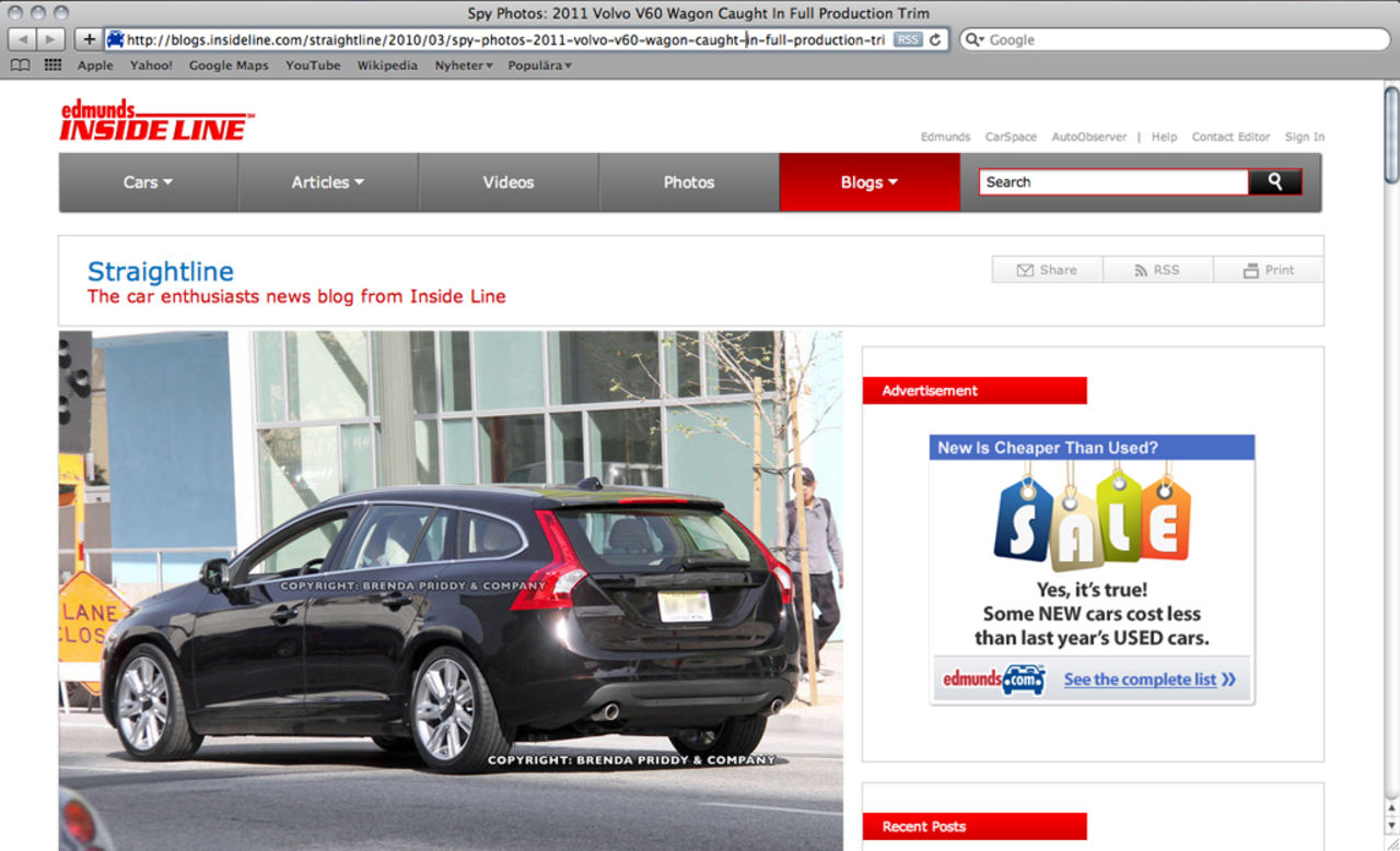 Spionbilder på Volvo V60 - utan maskering!