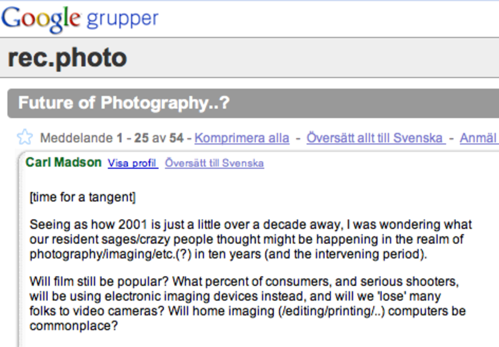 Tankar om fotografi från 1990
