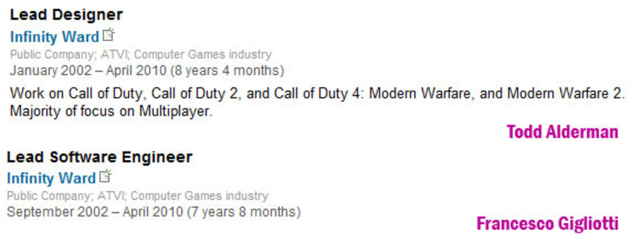 Fler lämnar Infinity Ward