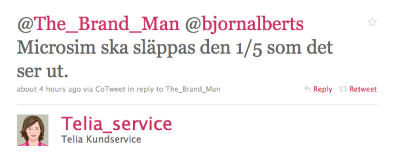 Telia kommer med microSIM-kort 1:a maj