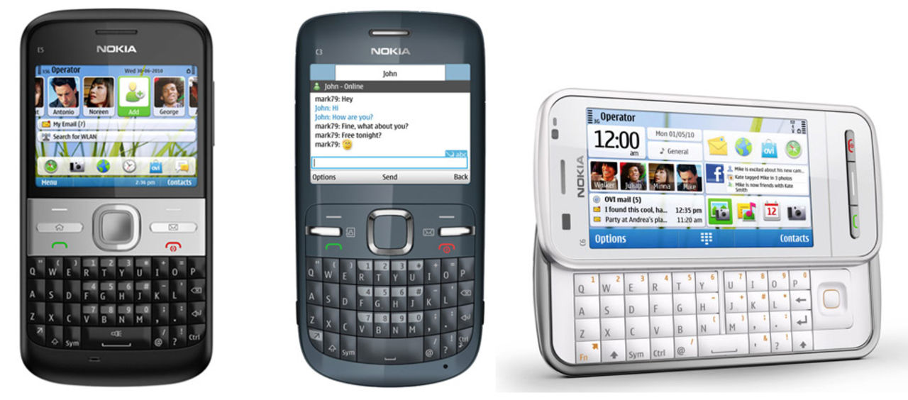 Nokia C3, C6 och E5