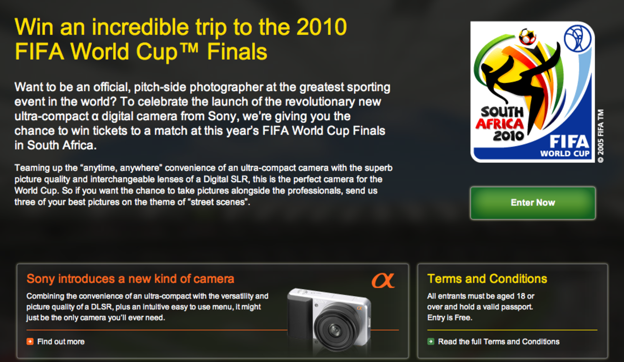 Sonys spegellösa kamera lanseras till fotbolls-vm