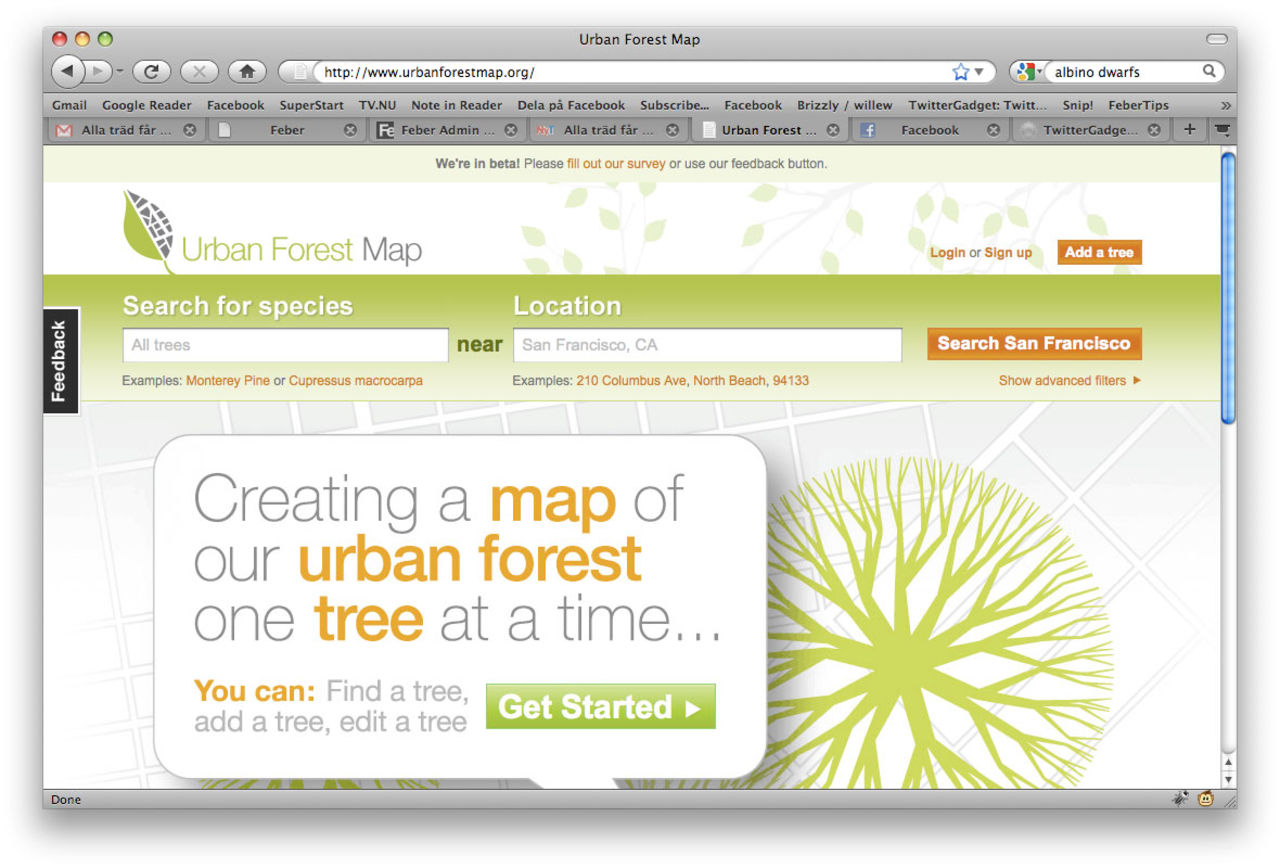 Urban Forest Map kartlägger alla träd i San Fransisco