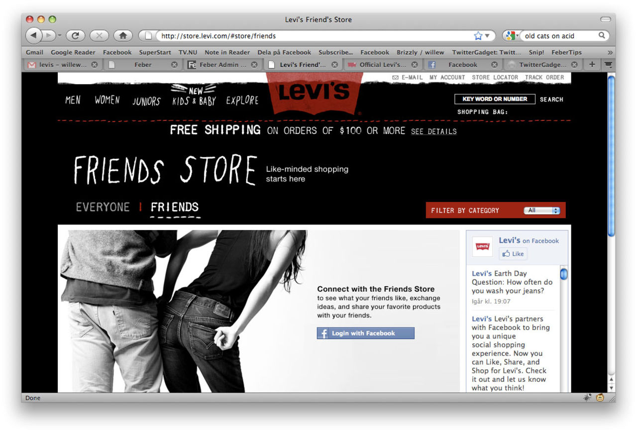 Social shopping med Levis