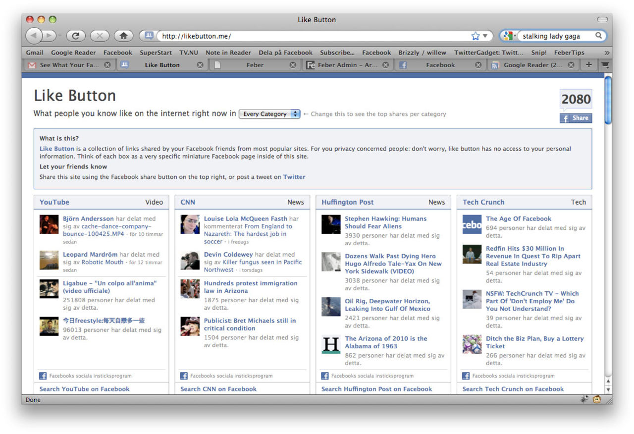 LikeButton.me visar vad folk gillar