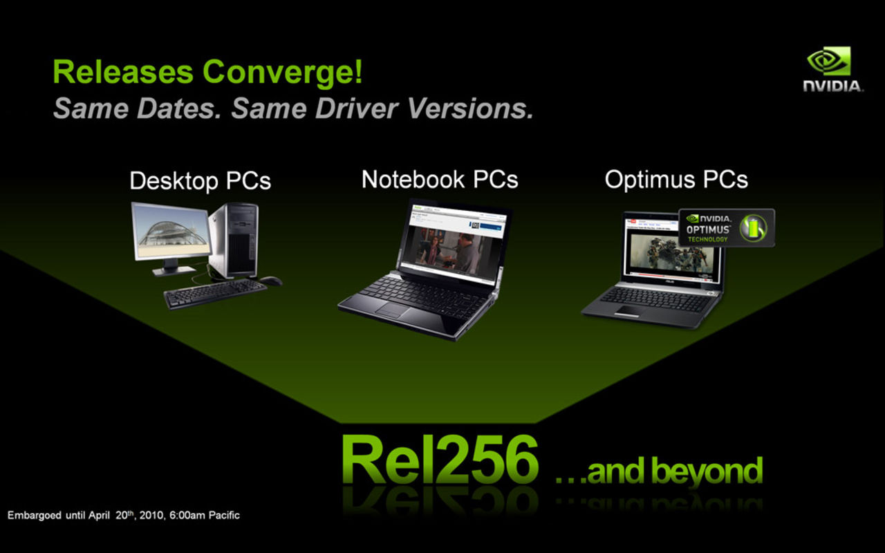 Nvidia slår ihop bärbara och stationära drivrutiner