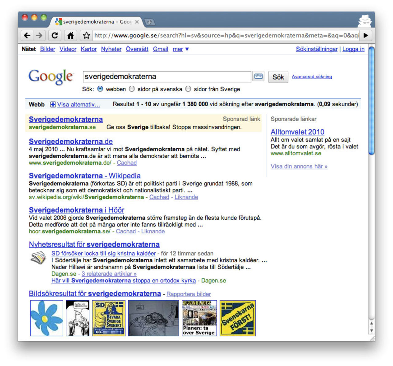 Sverigedemokraterna SEO-kuppade från förstaplatsen på Google