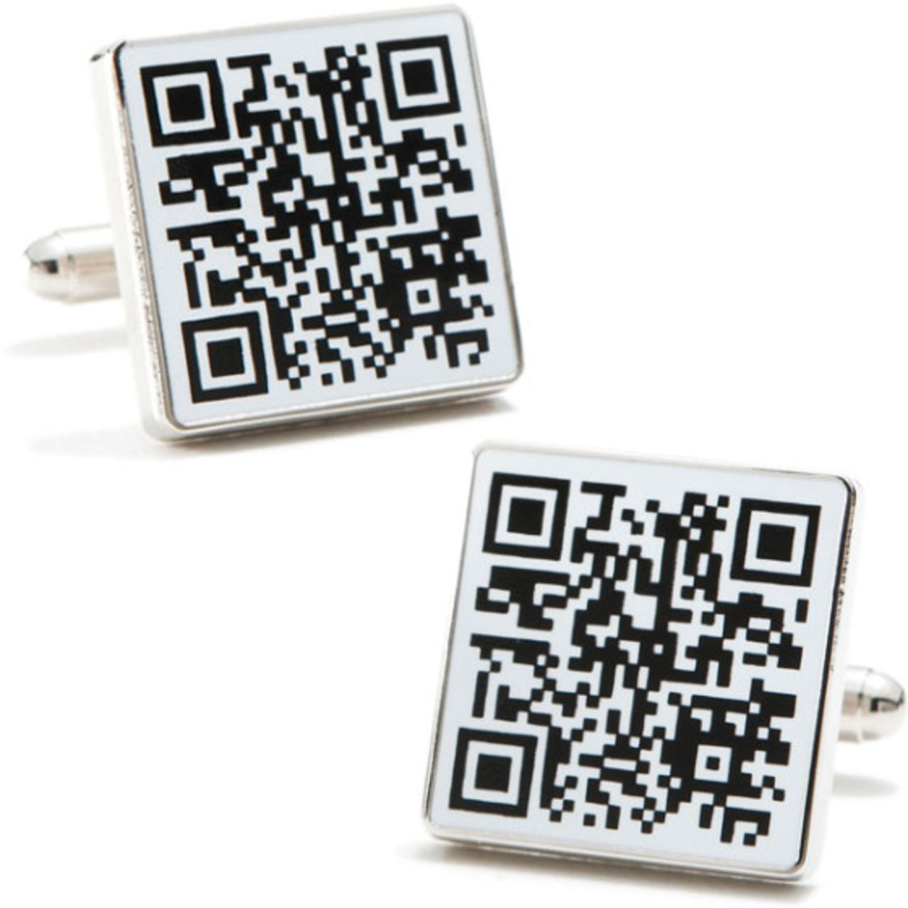 Manschette-knappar med QR-koder