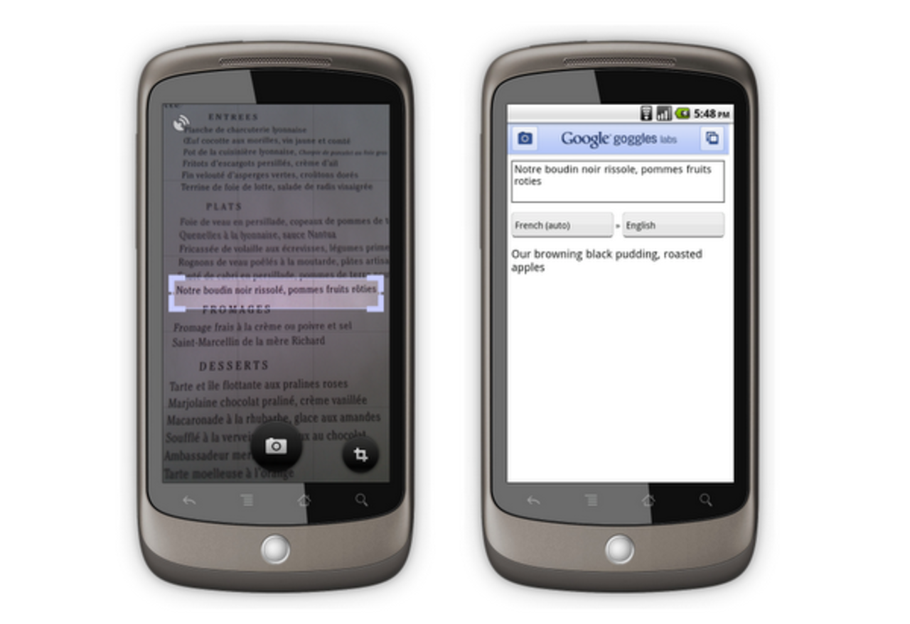 Översätt med Google Goggles i Android