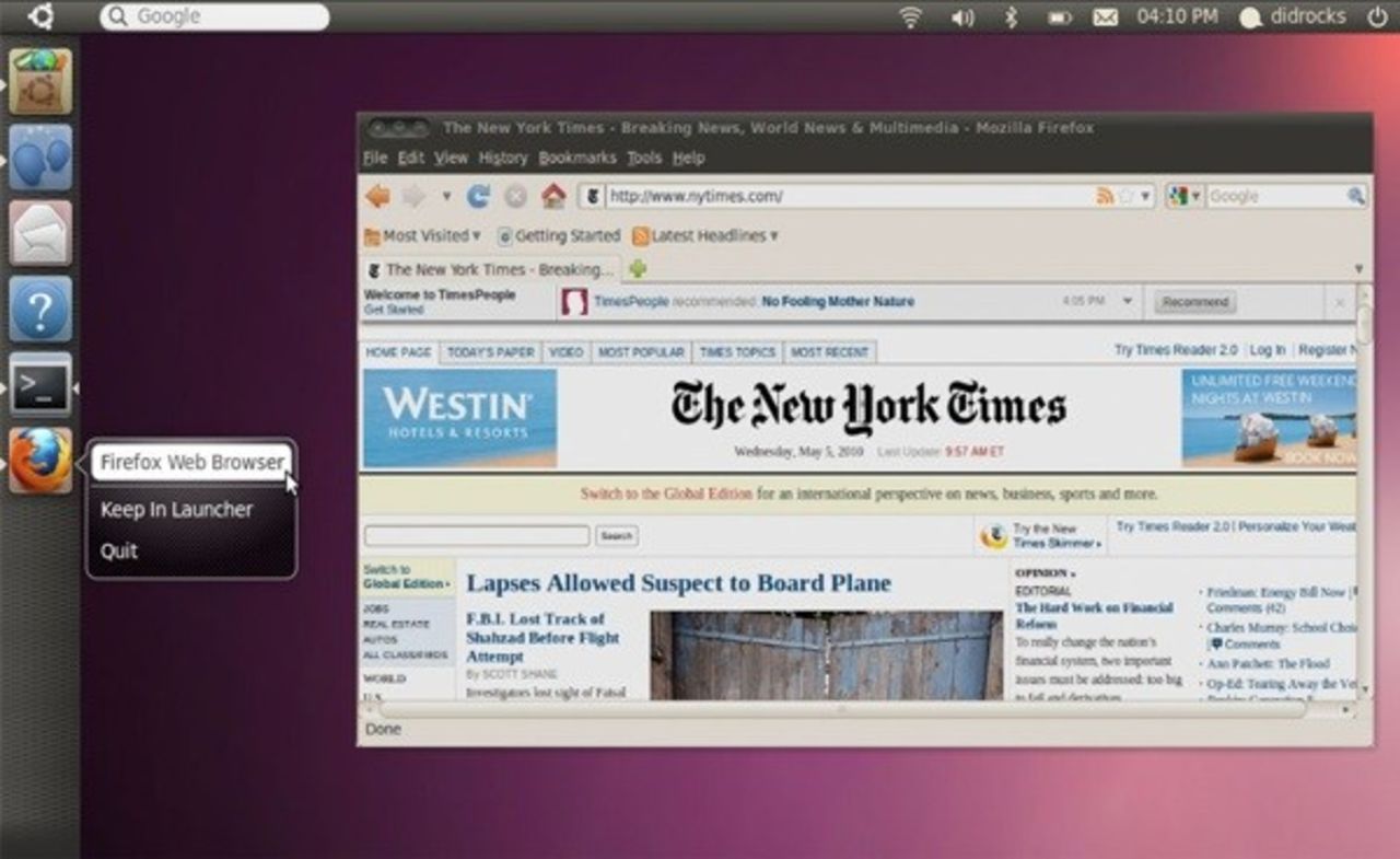 Canonical visar nya funktioner av Ubuntu 10.10