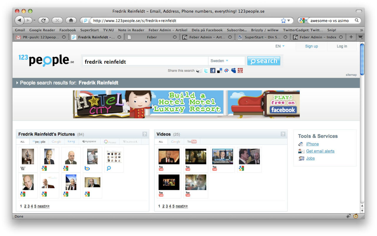 123People - personsöks-mashup