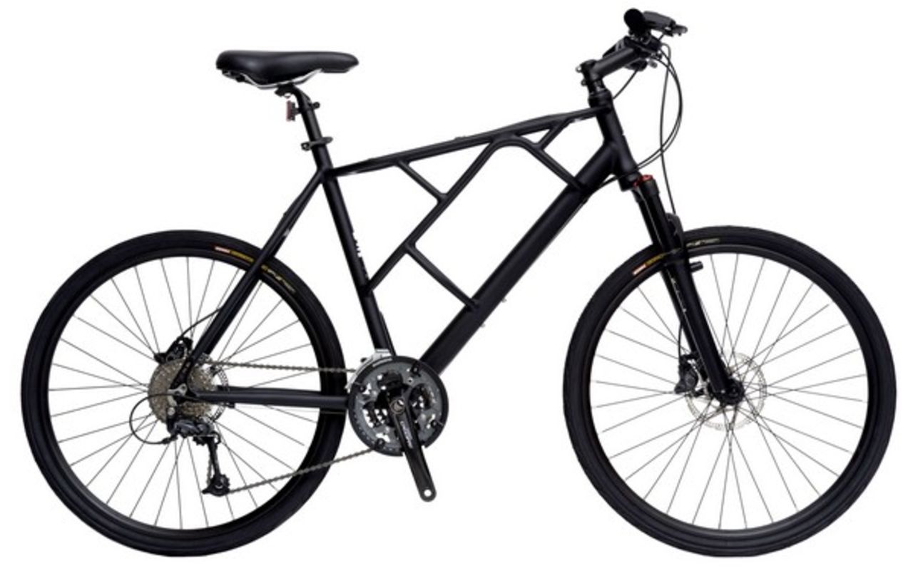 Cykel med portfölj-fack