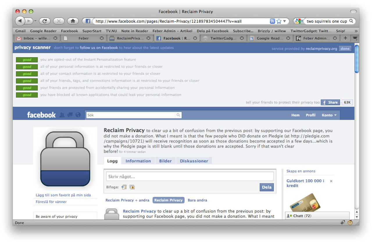 Kolla säkerheten på dina Facebook-inställningar