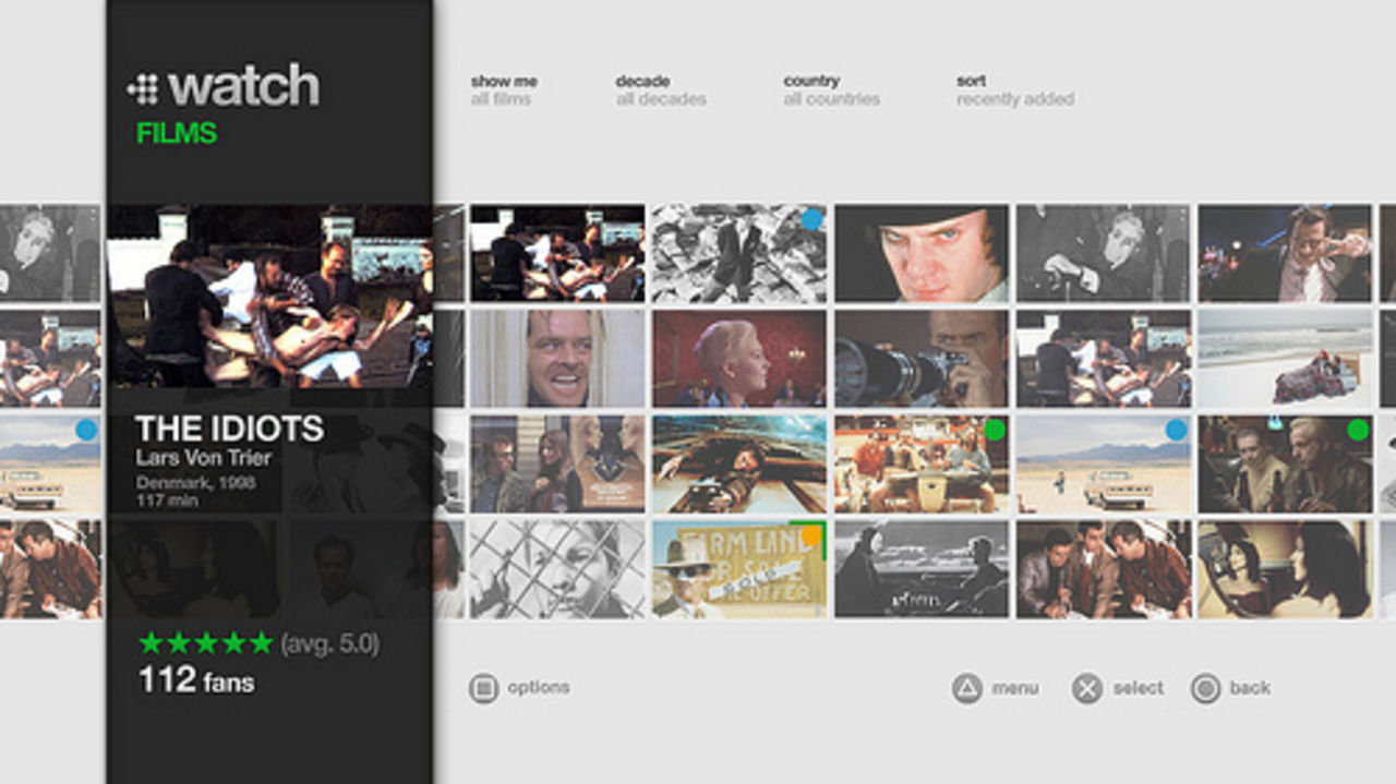 Mubi till Playstation 3