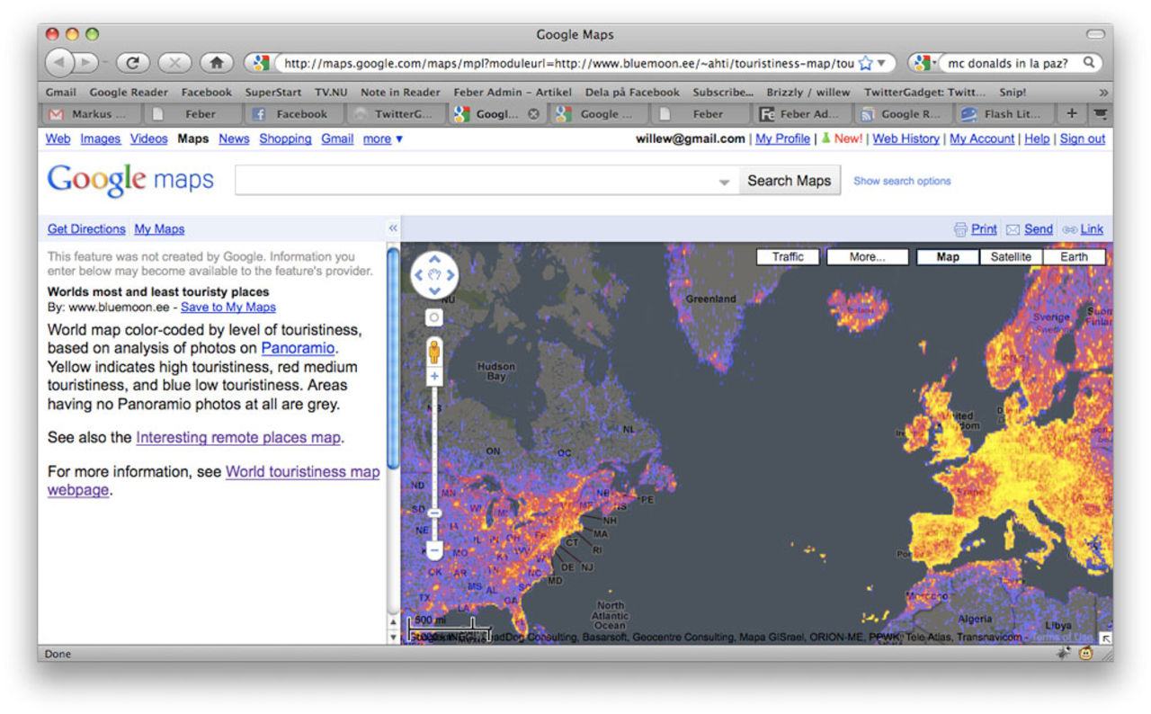 Hitta intressanta turistmål med Google Maps