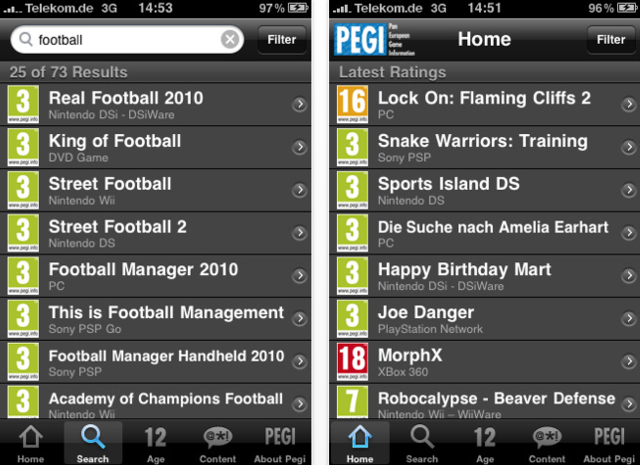 PEGI lanserar gratis App för iPhone, iPod Touch och iPad