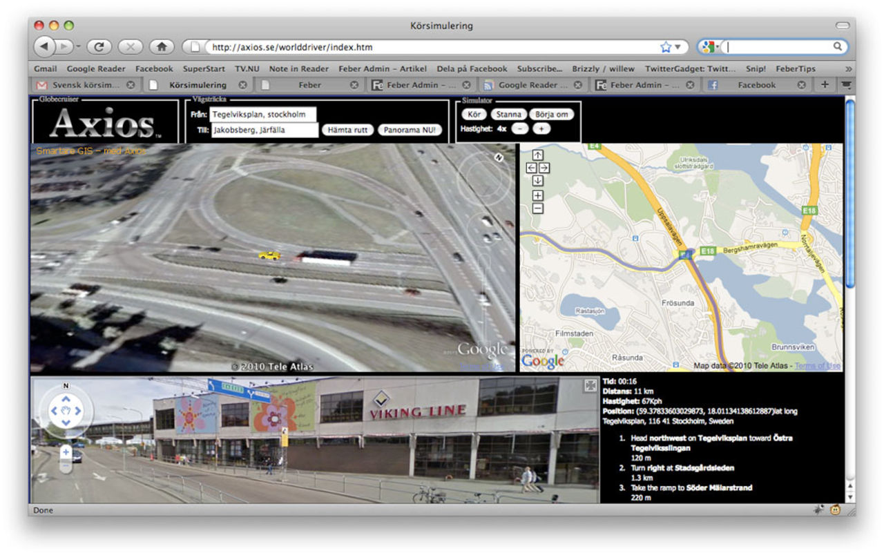 Kör bil i Google Earth