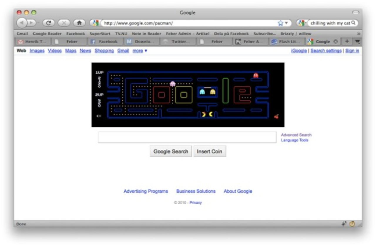 Googles Pacman-logga 