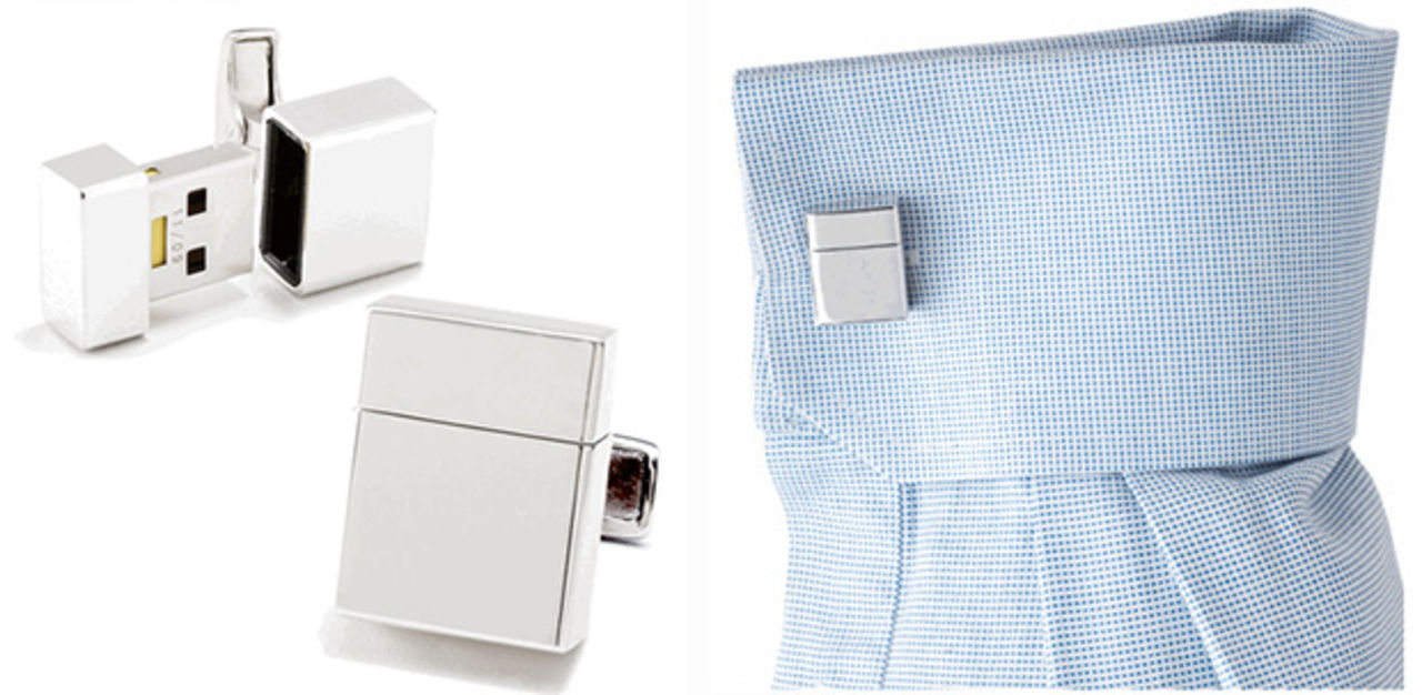 Usb-minnen i form av manschettknappar 