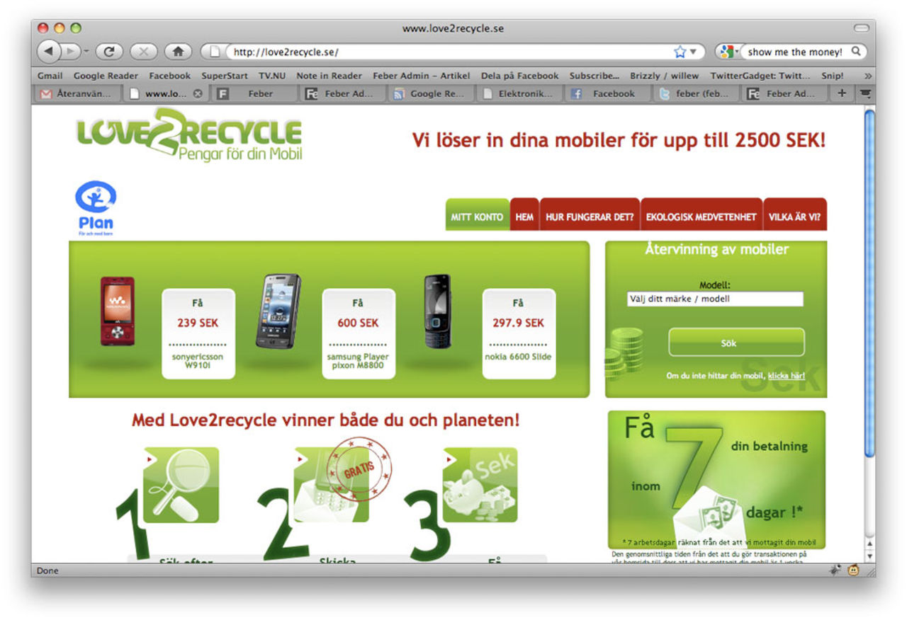 Love2Recycle ger dig pengar för din gamla mobil